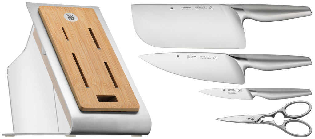Knivsett 5-delt Chef's Edition med knivblokk asiatisk serie bakside