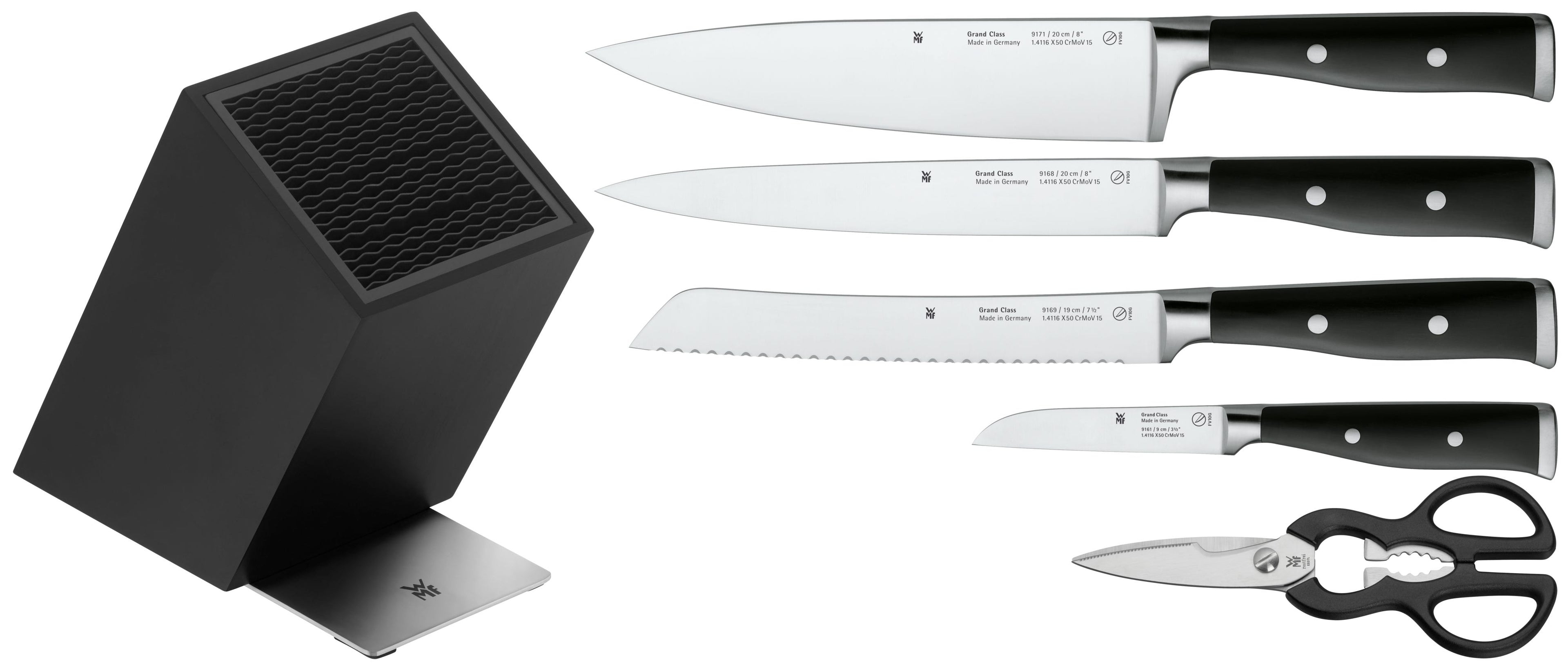 Knivsett 6-delt Grand Class med FlexTec knivblokk bakside