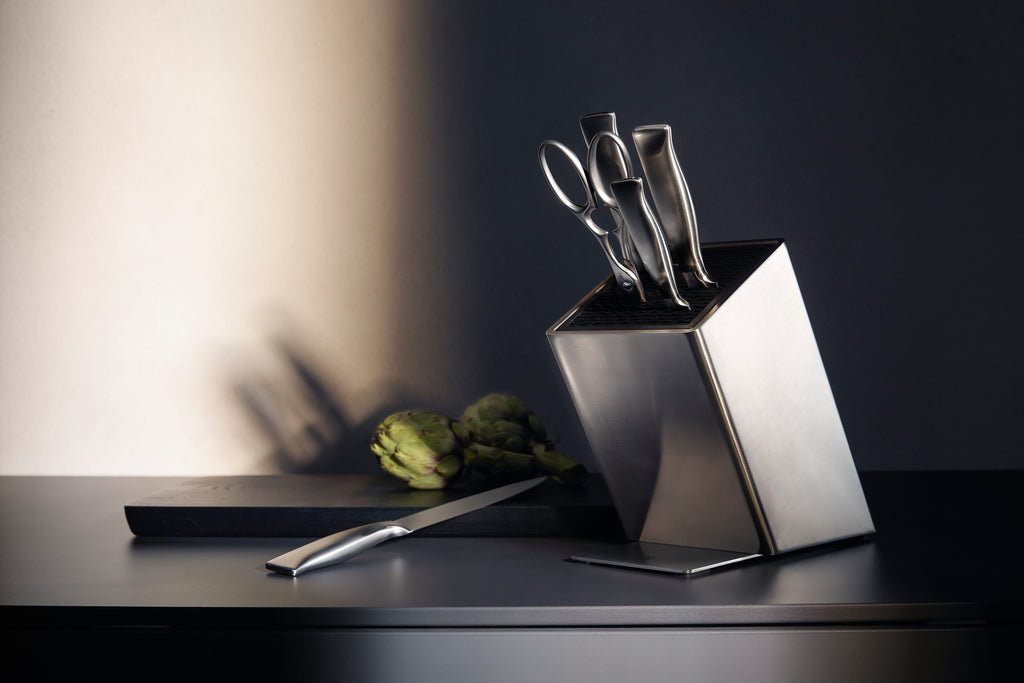 Knivsett 6-delt Grand Gourmet med FlexTec knivblokk detalj av blokk