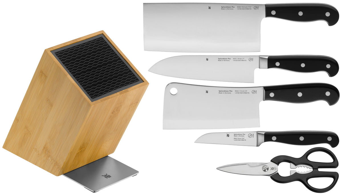 Knivsett 6-delt Spitzenklasse Plus med FlexTec knivblokk bakside