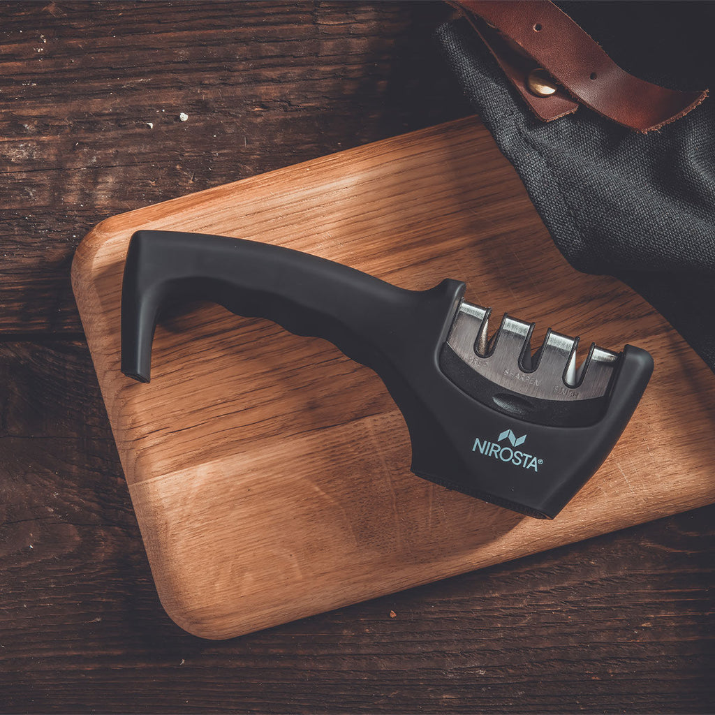 Knivsliper Quick-Sharp 3 trinn med sklisikker bunn bakside