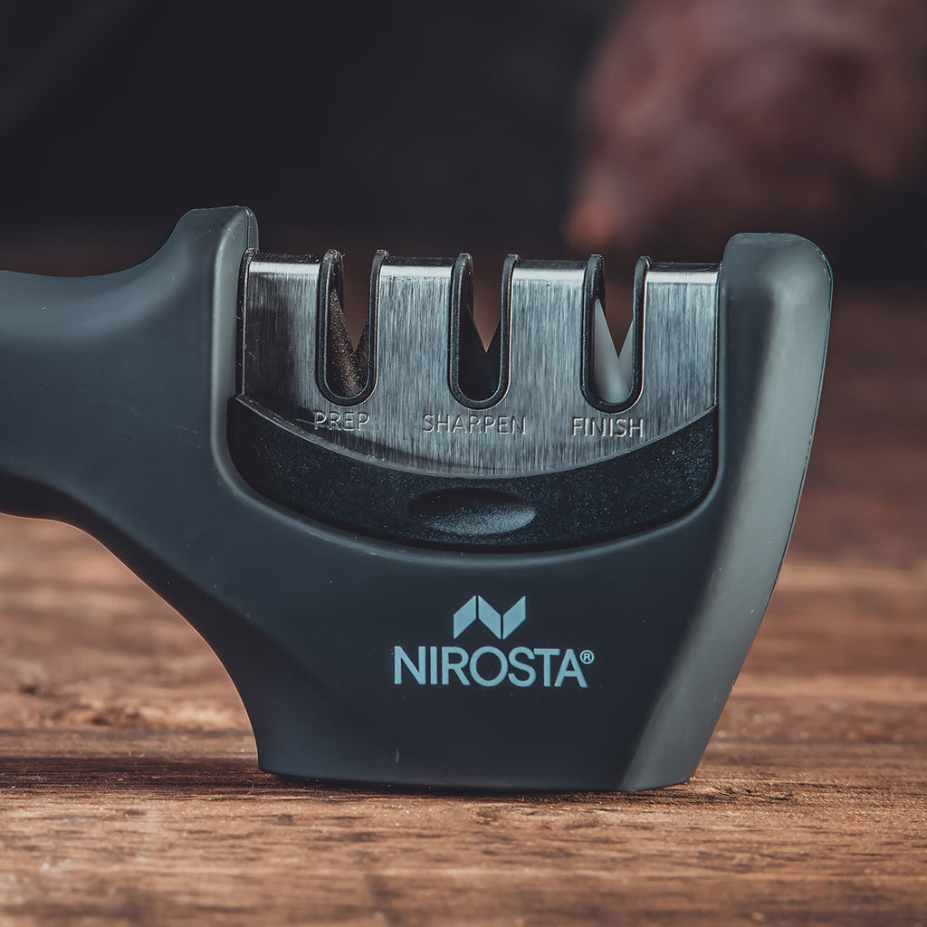 Detalj av knivsliper Quick-Sharp 3 trinn med sklisikker bunn