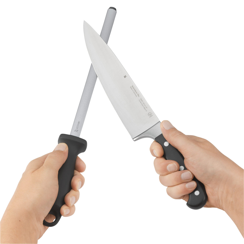 Knivstål diamant 36 cm rustfritt stål WMF bakside