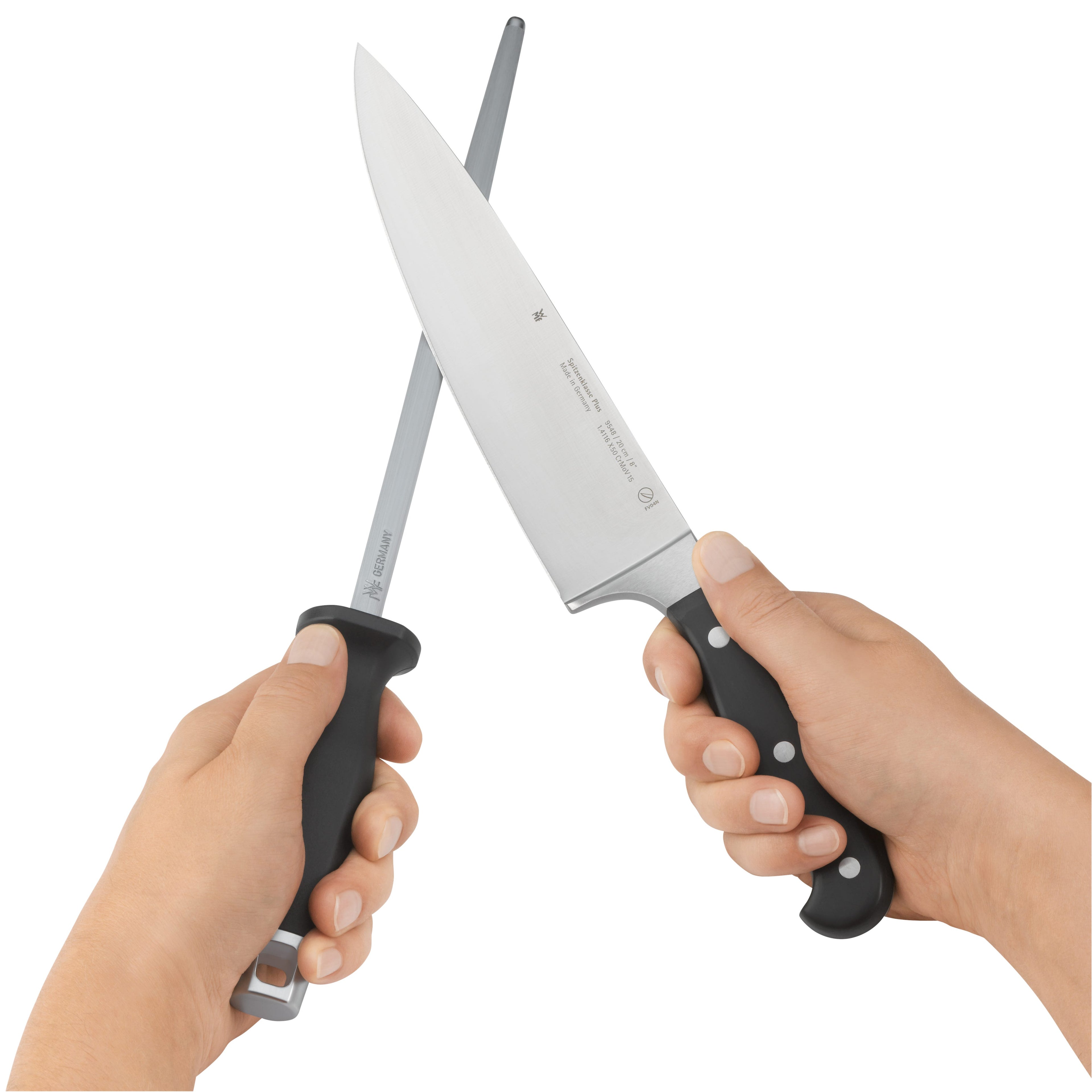 Knivstål Spitzenklasse Plus 23 cm rustfritt stål detalj grep
