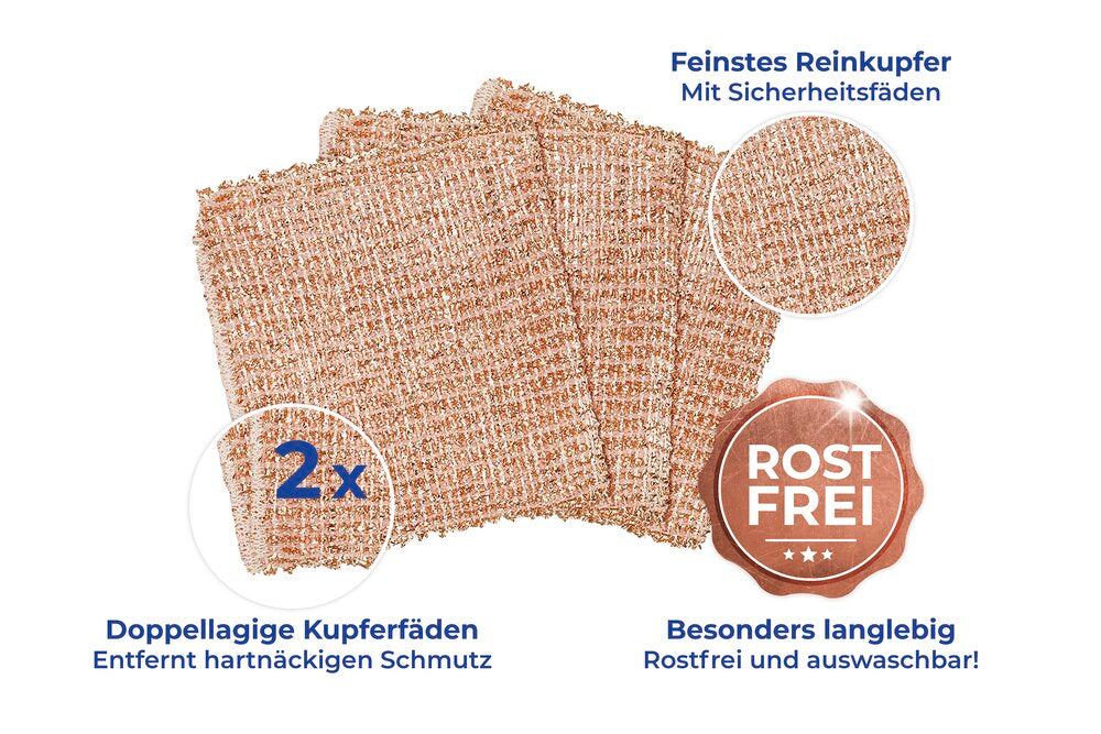 Kobberklut 6-delt sett rustfritt og antibakterielt - WENKO i bruk