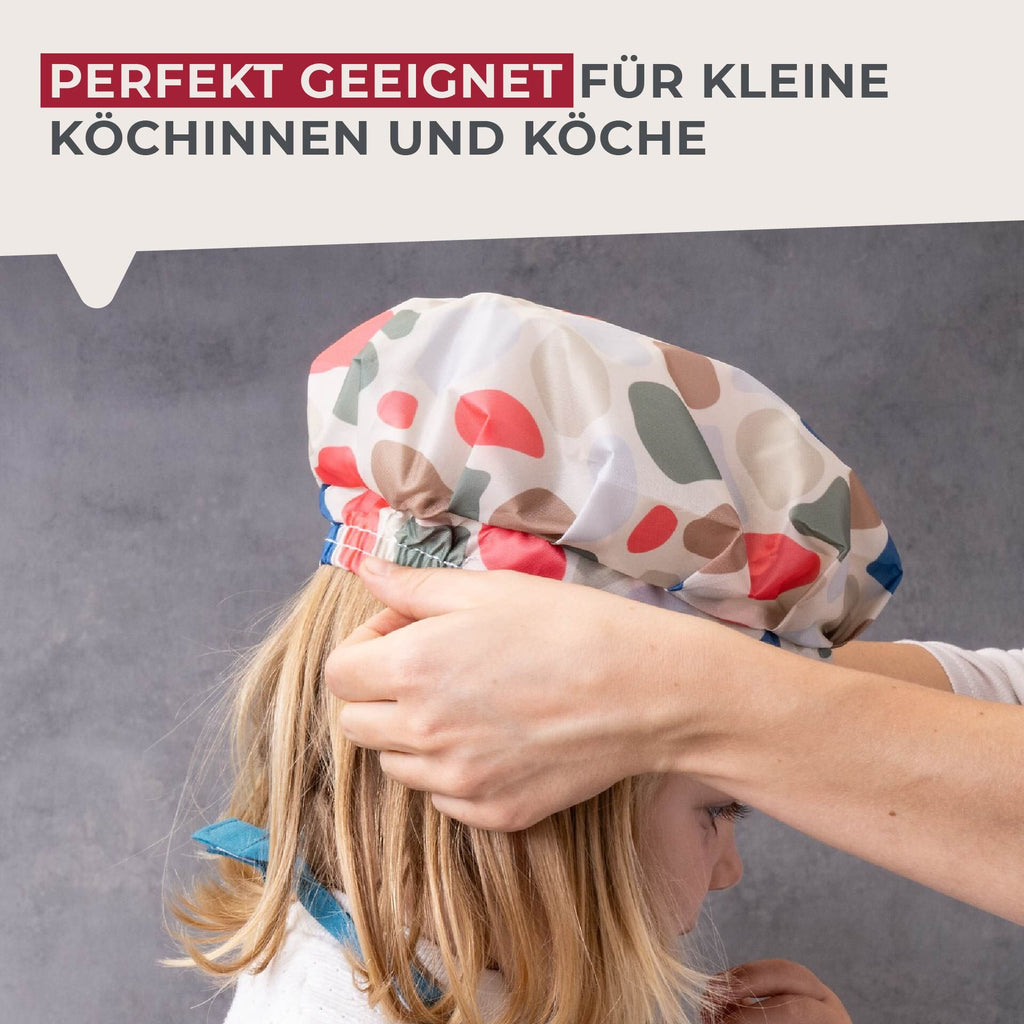 Kokkehatt for barn fargerik polyester 16×25 cm fargerik design