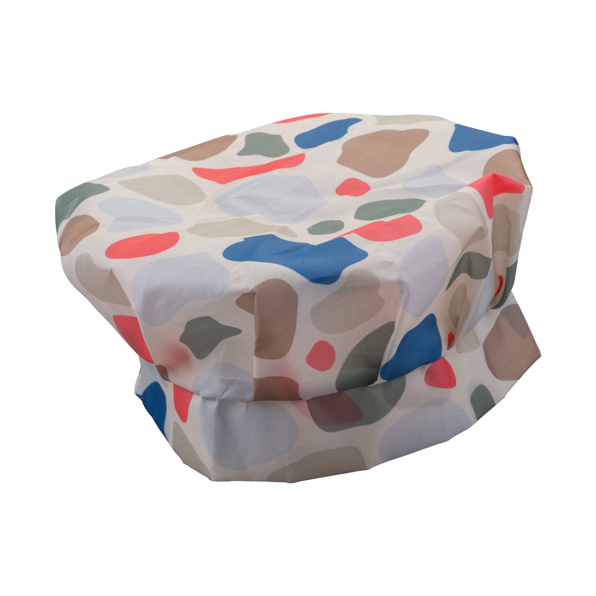 Kokkehatt for barn fargerik polyester 16×25 cm forfra