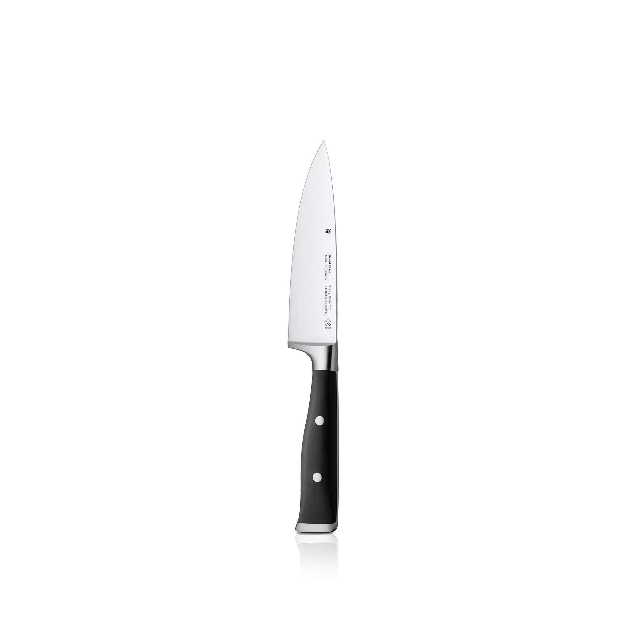 Kokkekniv 15 cm Grand Class stål WMF forfra
