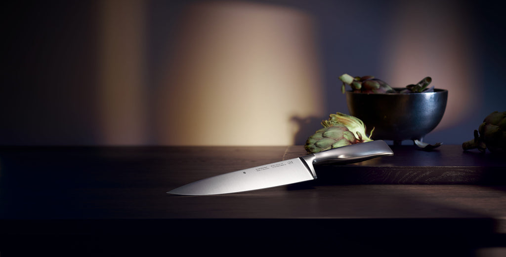 Nærbilde av håndtaket på Kokkekniv 20 cm Grand Gourmet rustfritt stål - WMF