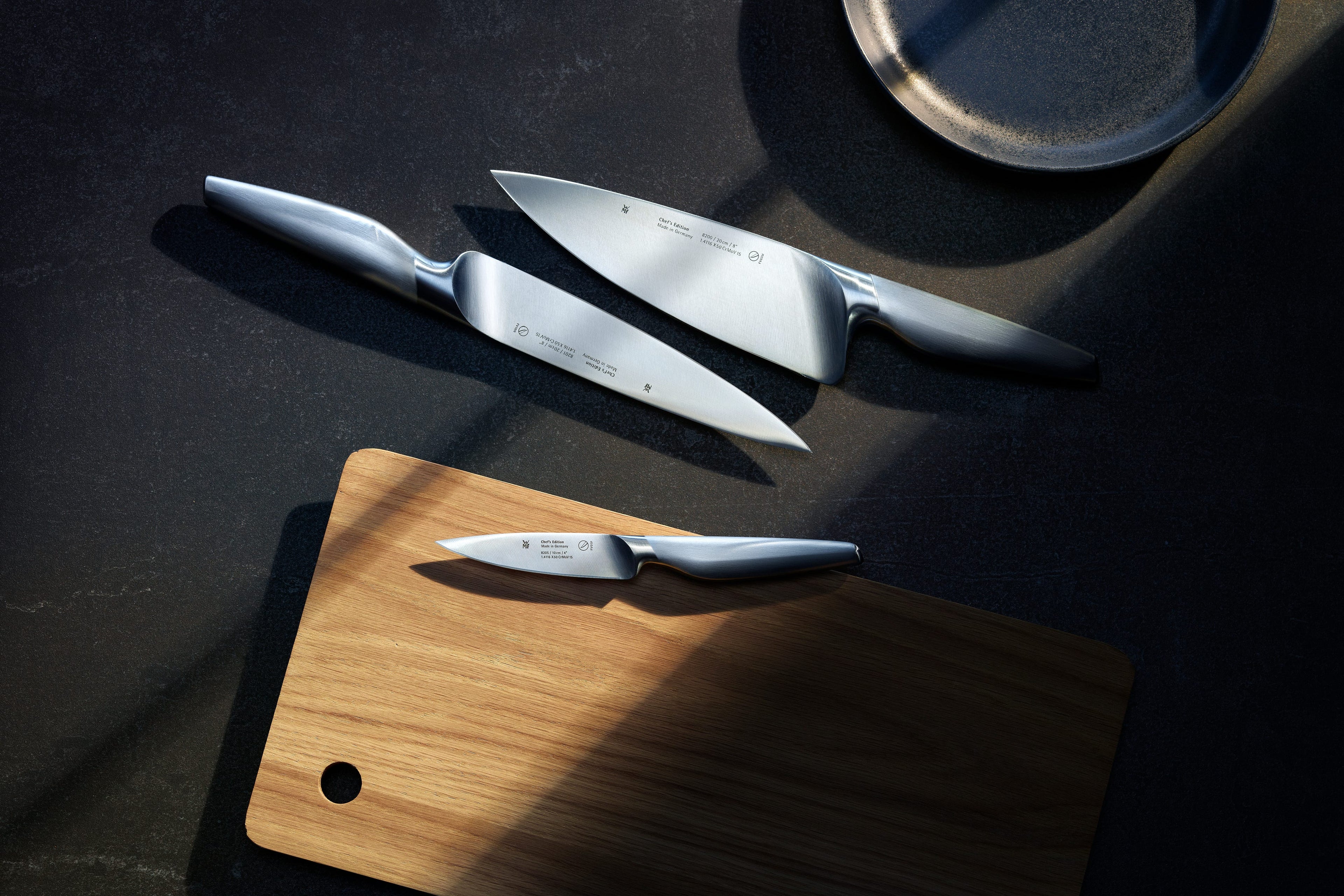 Nærbilde av klinge på Kokkekniv 20 cm rustfritt stål Chef's Edition - WMF