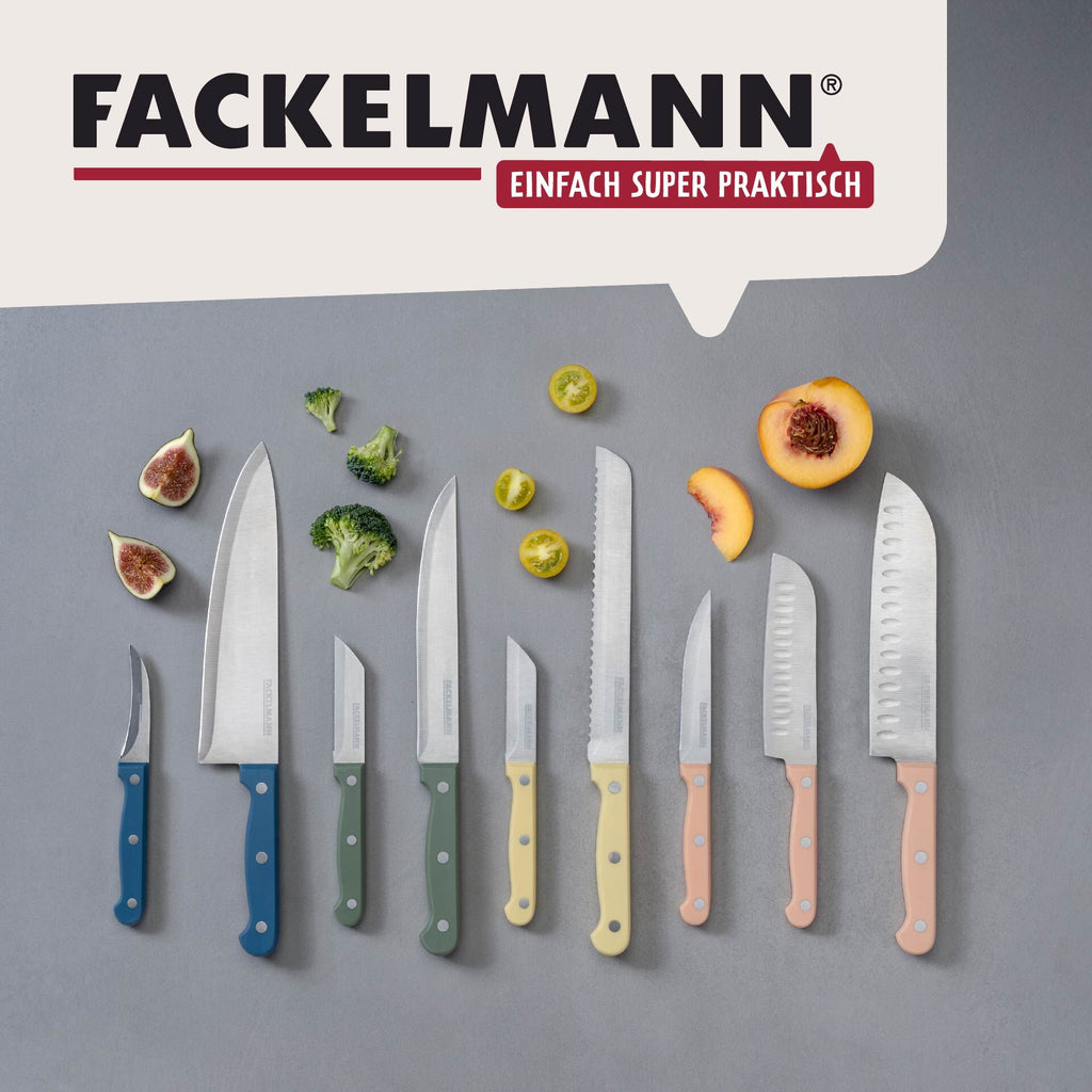 Kokkekniv blå 20 cm rustfritt stål - Fackelmann helhetlig oversikt