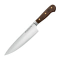 Kokkekniv Crafter 20 cm rustfritt stål røykt eik forfra