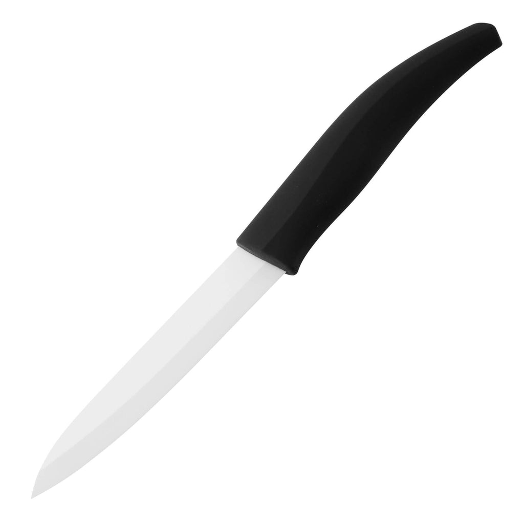 Kokkekniv keramikk 12,5 cm med soft-touch grep forfra