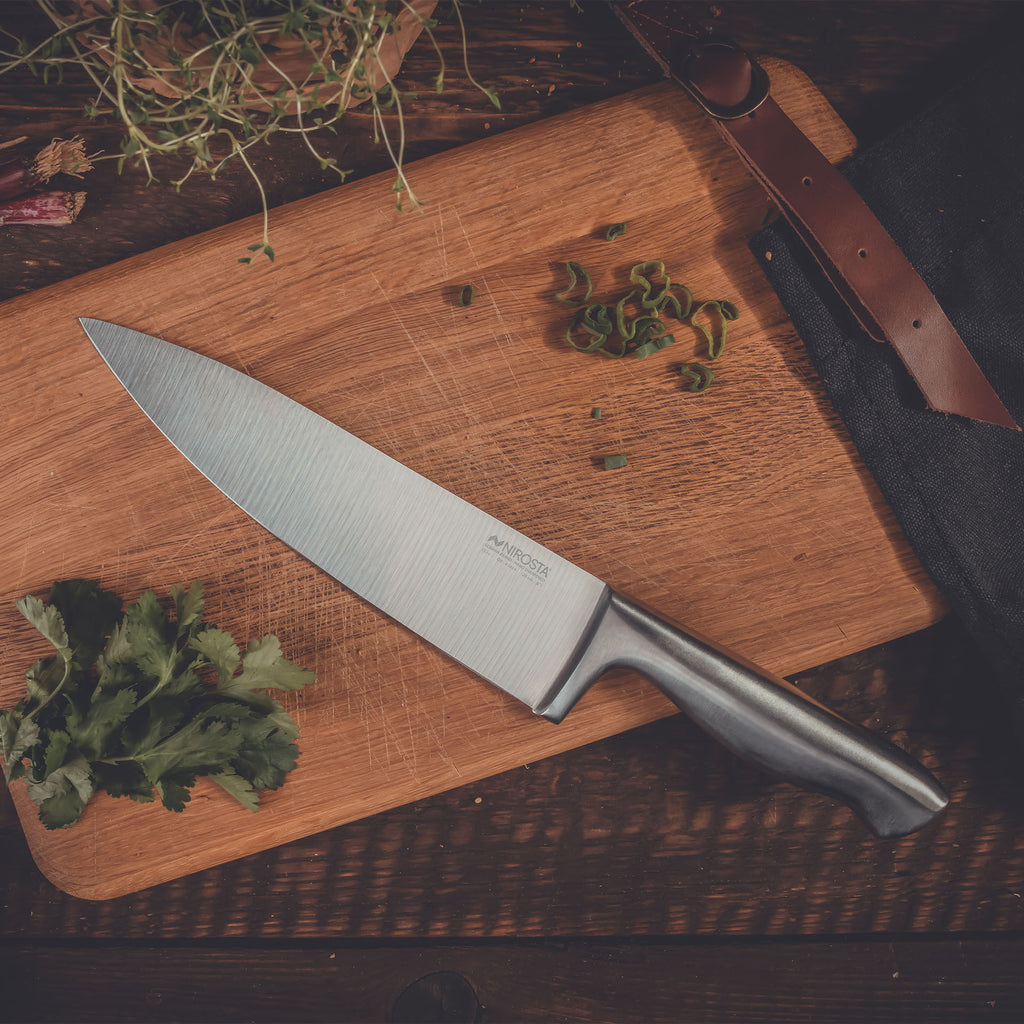 Kokkekniv Star 20 cm rustfritt stål - Nirosta bakside
