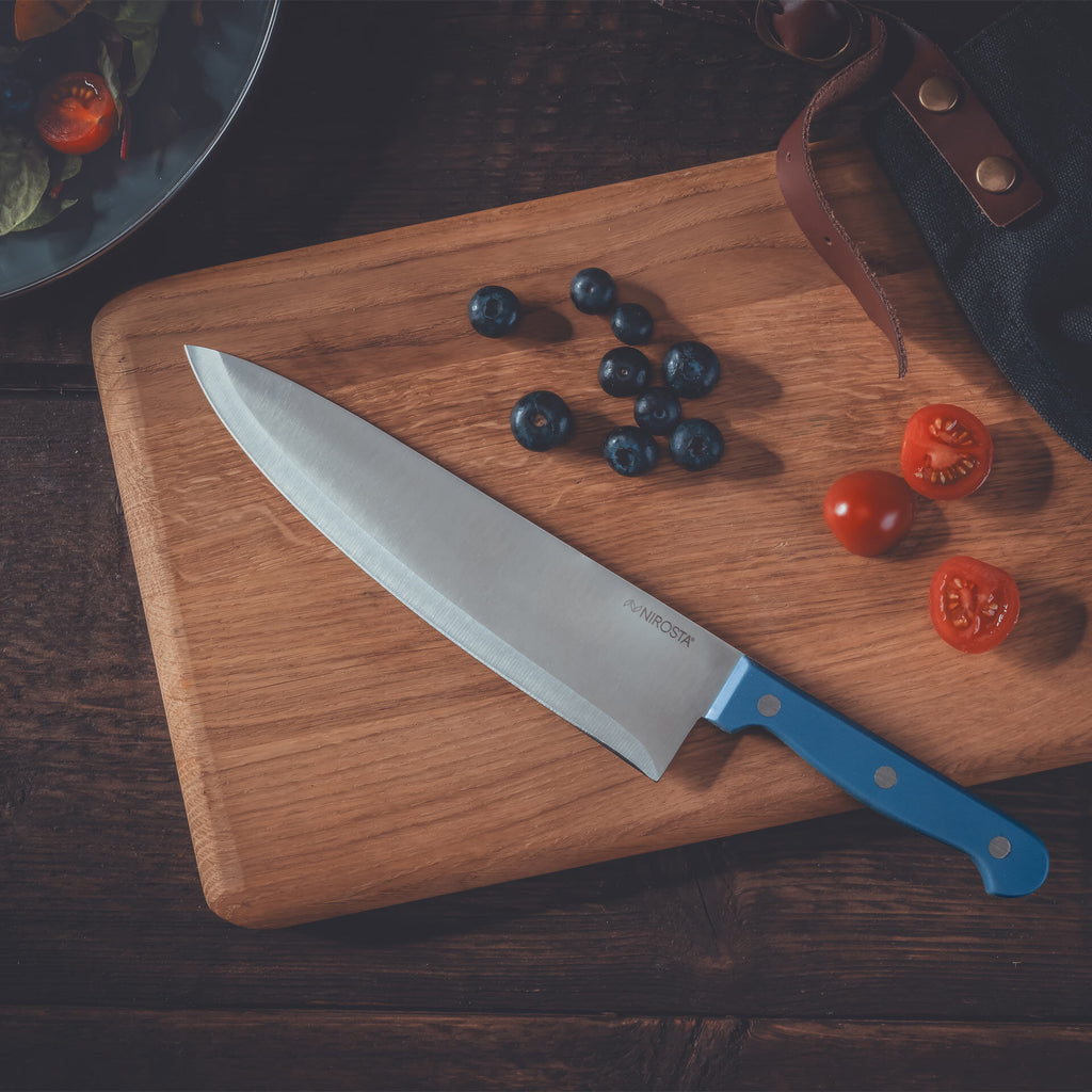 Kokkekniv Trio 20,5 cm rustfritt stål - Nirosta bakside