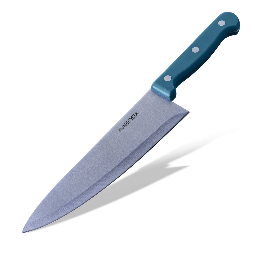 Kokkekniv Trio 20,5 cm rustfritt stål - Nirosta detalj av blad