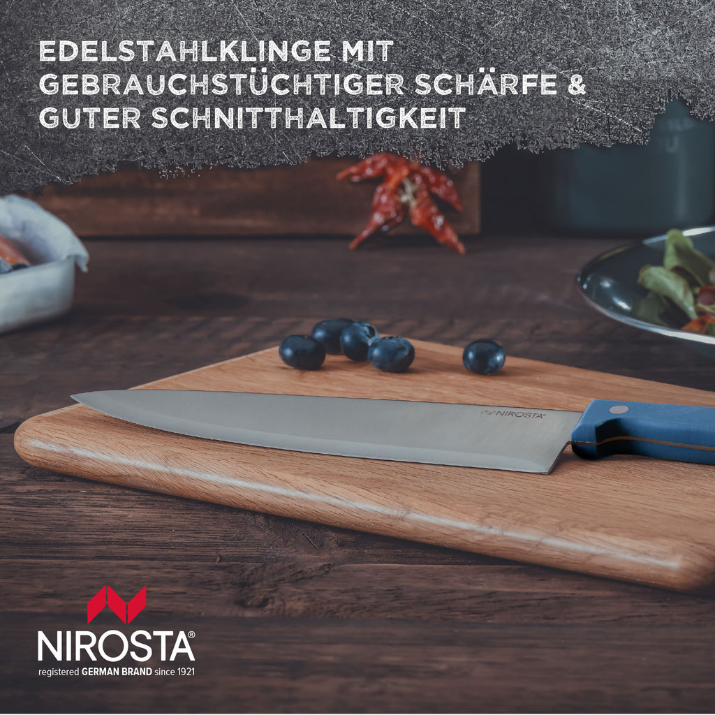 Kokkekniv Trio 20,5 cm rustfritt stål - Nirosta helhetsbilde