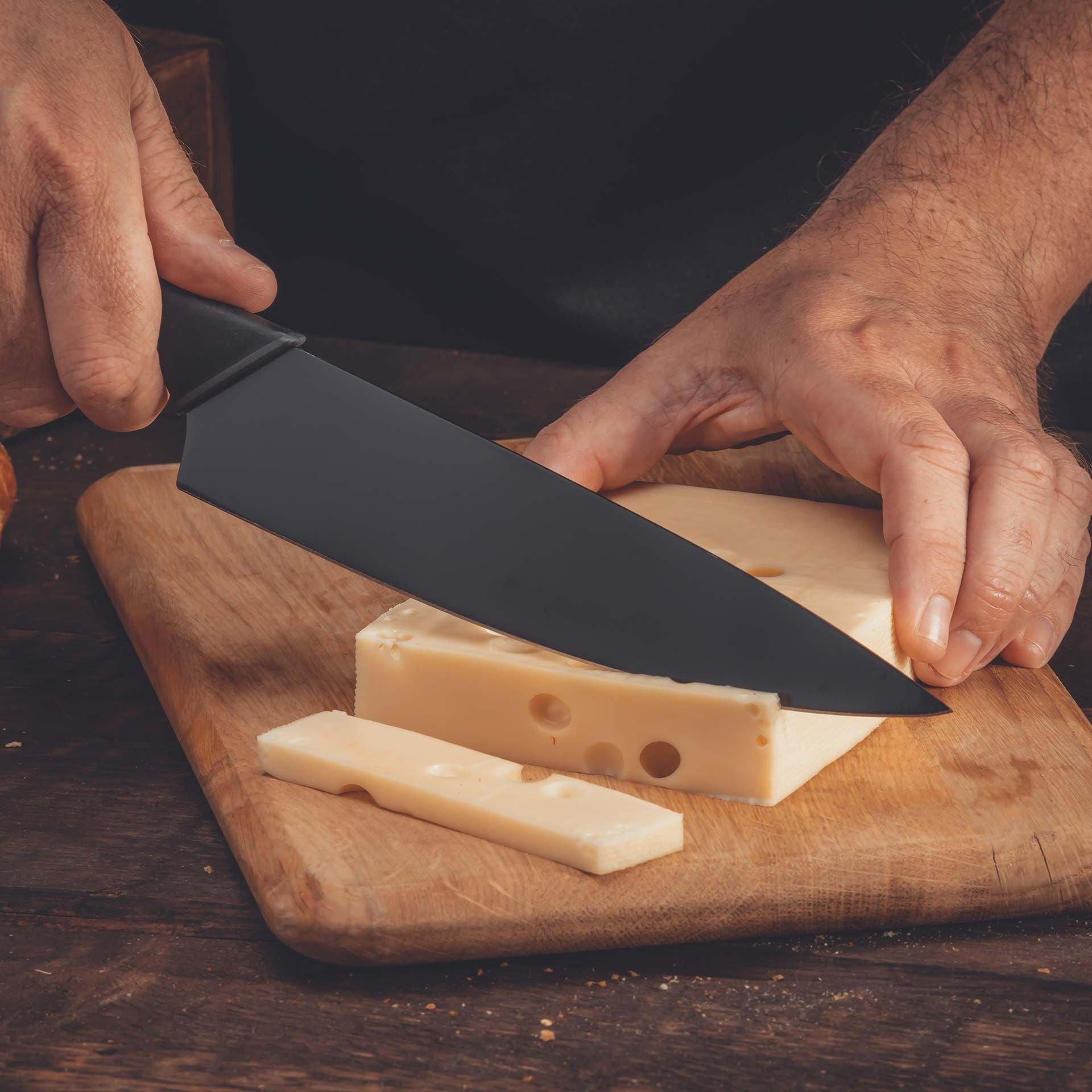 Detalj av blad på Kokkekniv Wave 21 cm med non-stick blad