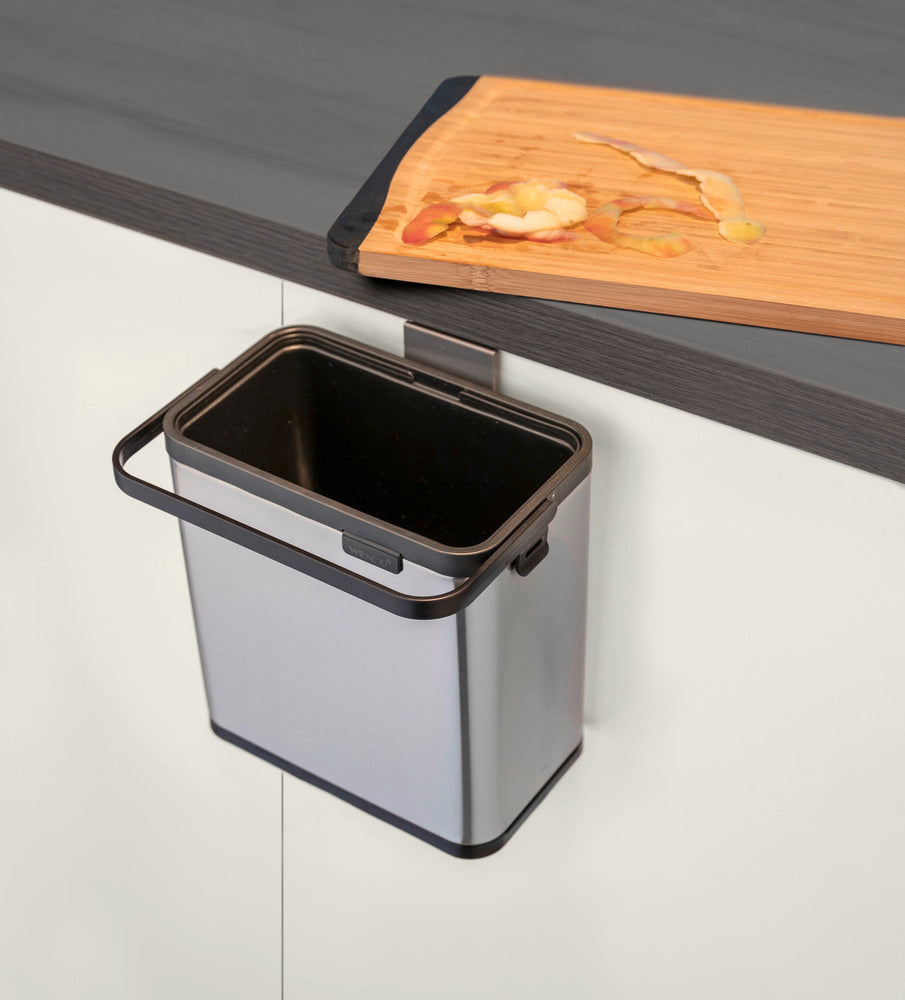 Kompostbeholder 3 L rustfritt stål anti-fingeravtrykk bakside