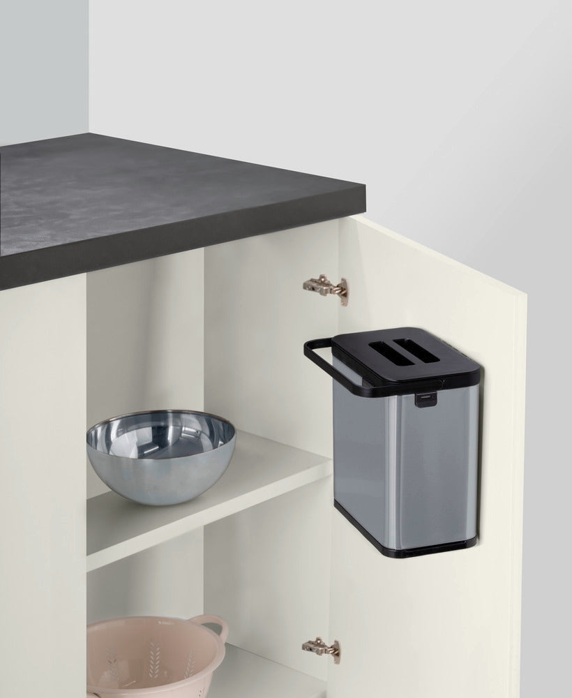Kompostbeholder 3 L rustfritt stål anti-fingeravtrykk detalj