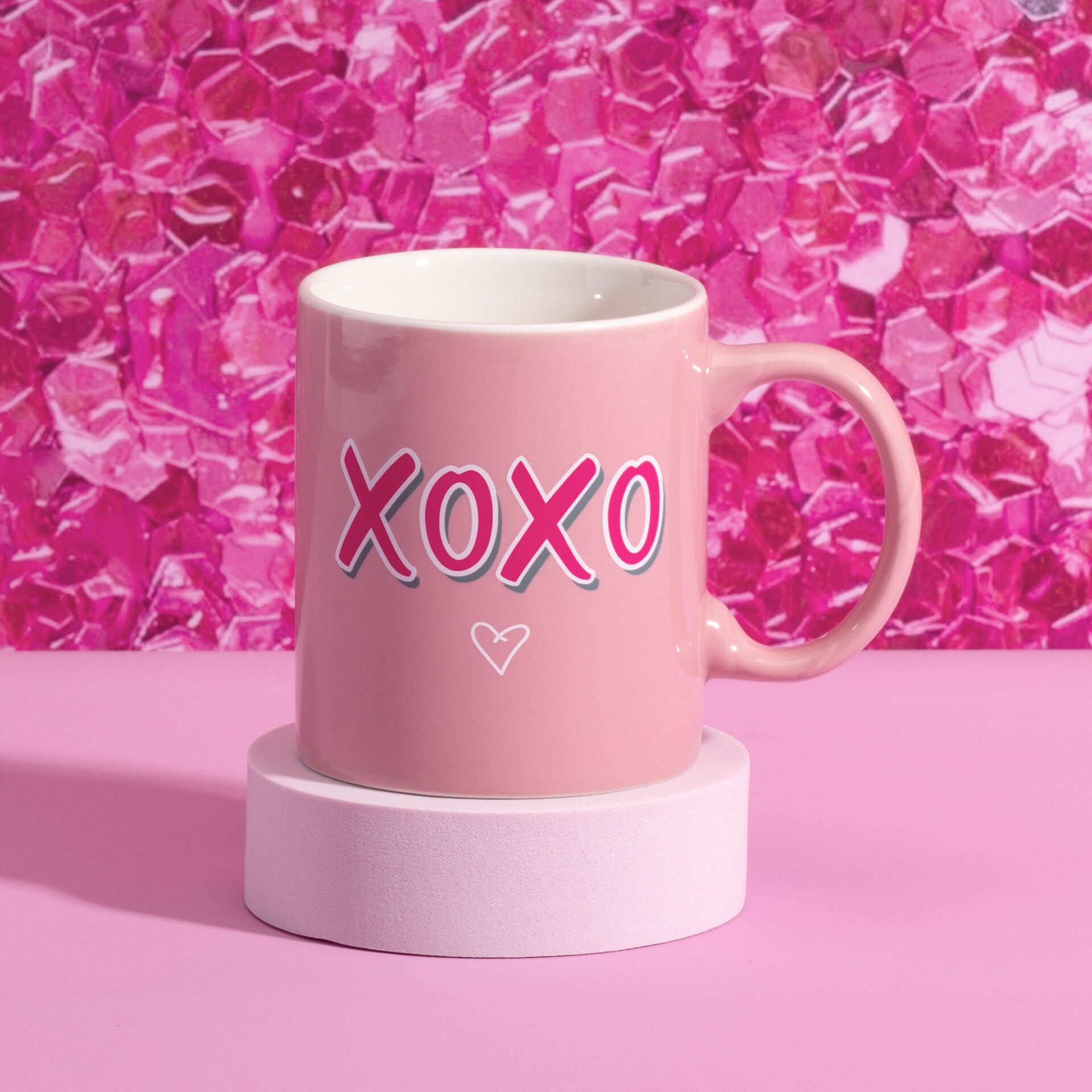 Kopp "XOXO" rosa keramikk 350 ml Paris Hilton bakside