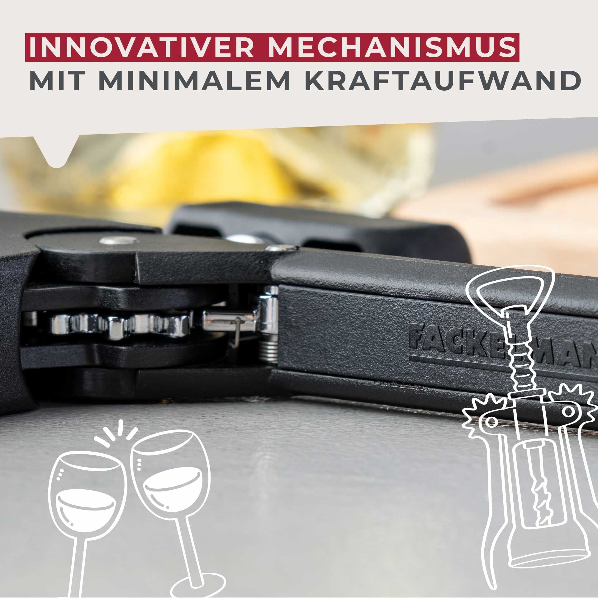 Korketrekker 16 cm med ergonomisk grep - Fackelmann hel side