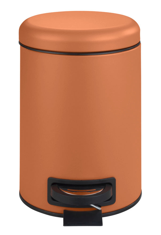 Åpen lokk på Kosmetikkbøtte med pedal Leman terracotta metall