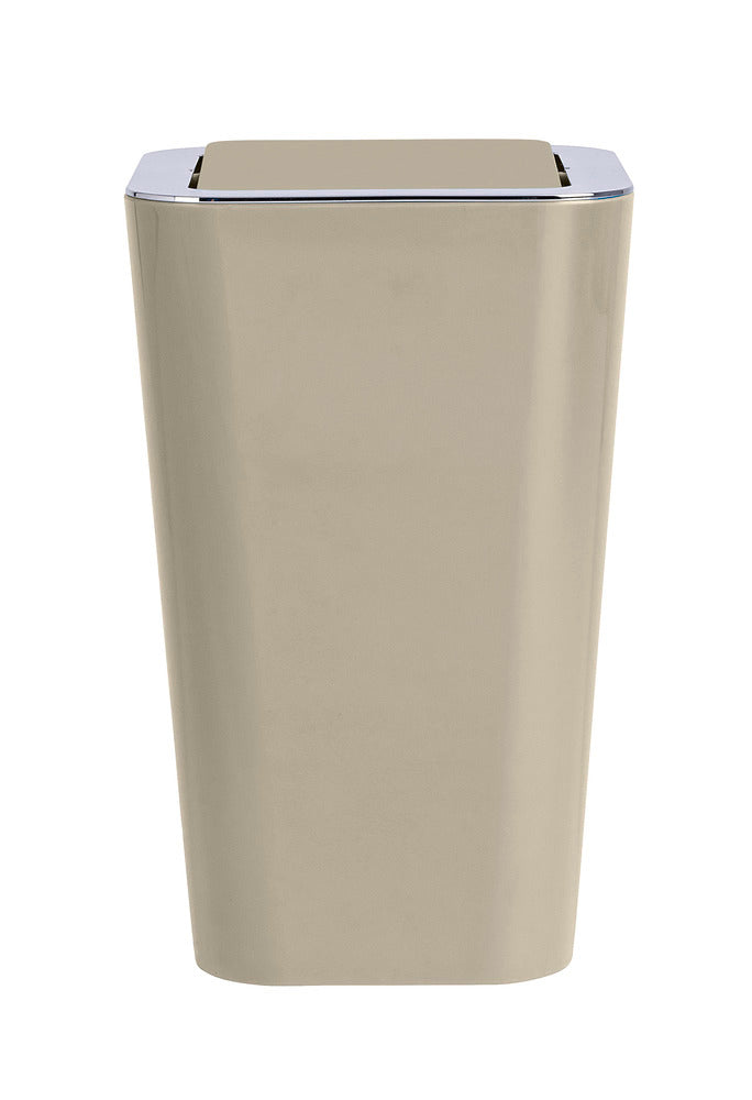 Nærbilde av materiale på Kosmetikkbøtte med vippelokk Candy taupe 6 L plast - Wenko