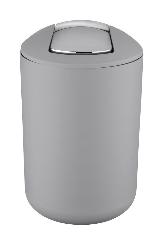 Bakside av Kosmetikkbøtte med vippelokk Brasil grå 6,5 L plast - Wenko