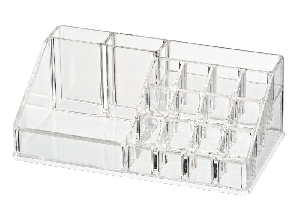 Kosmetikkorganiserer Femme med 16 rom transparent akryl Wenko forfra