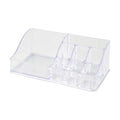 Kosmetikkorganiserer med 8 rom transparent plast 17,5 cm forfra