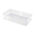 Kosmetikkorganiserer med skuff transparent plast 18 cm forfra