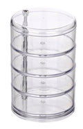 Kosmetikkorganiserer Tower transparent med 4 rom akryl - Wenko forfra