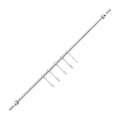 Kroklist 58 cm med 6 kroker rustfritt stål - Fackelmann forfra