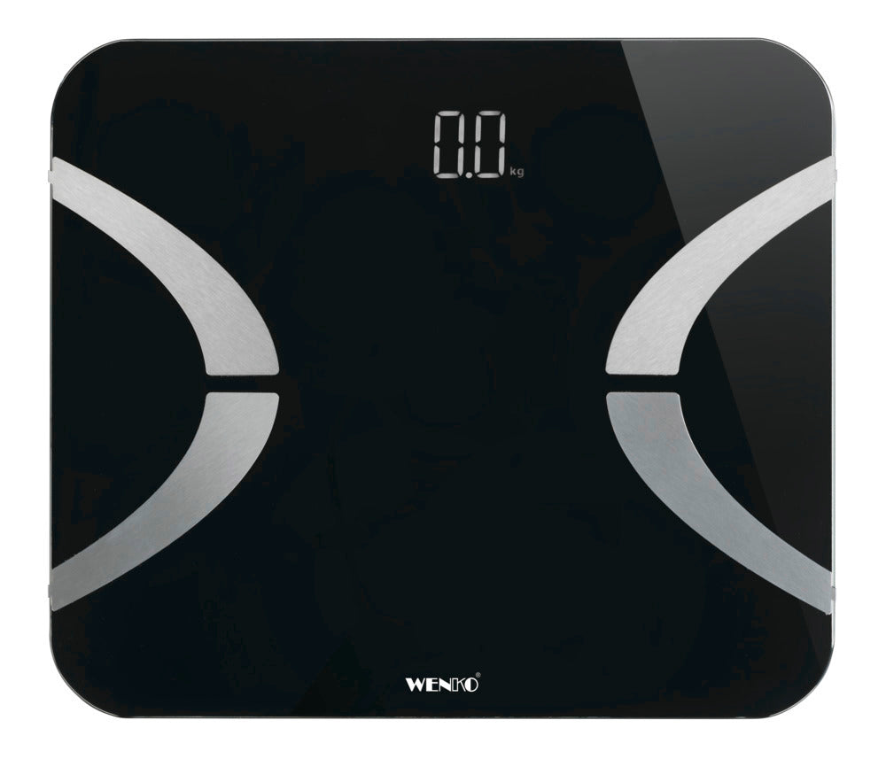 Kroppsvekt analyse LED svart Bluetooth glass - WENKO forfra