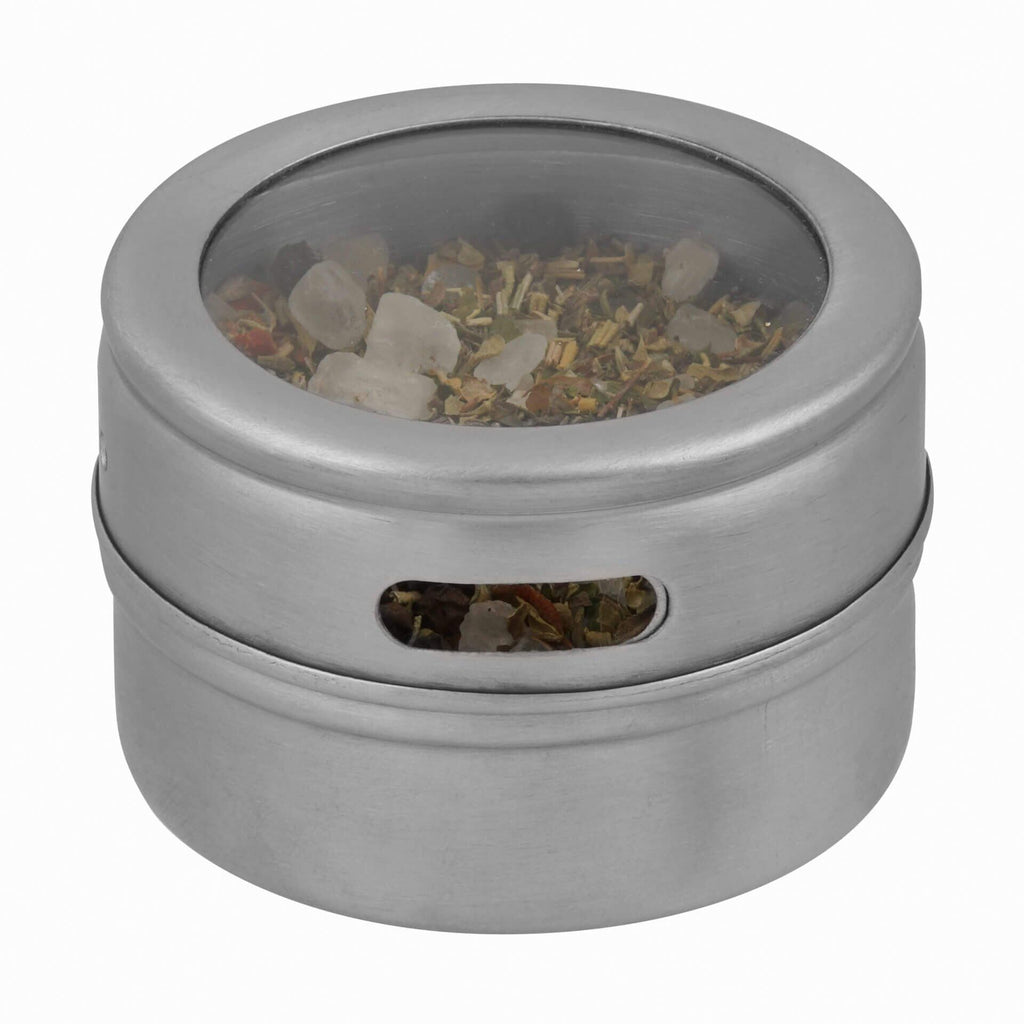 Krydderboks magnetisk rustfritt stål Ø6x4,5 cm montert på kjøleskap
