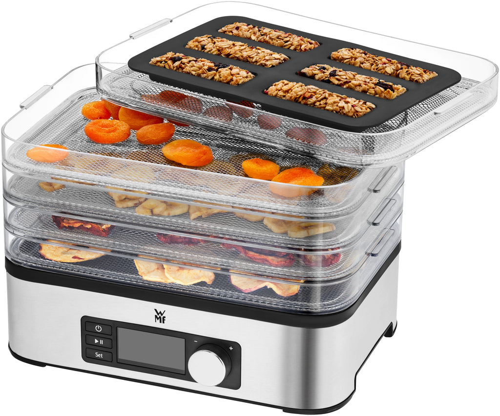 KUCHENminis tørkemaskin Snack to go 220W rustfritt stål bakside