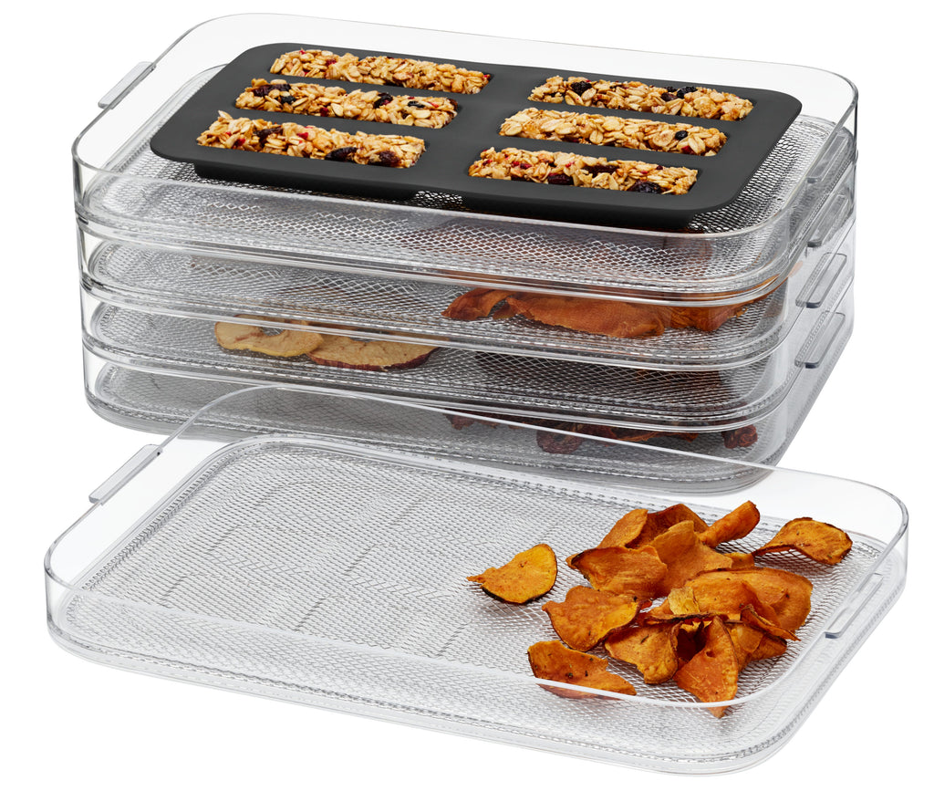 Detalj av KUCHENminis tørkemaskin Snack to go 220W rustfritt stål