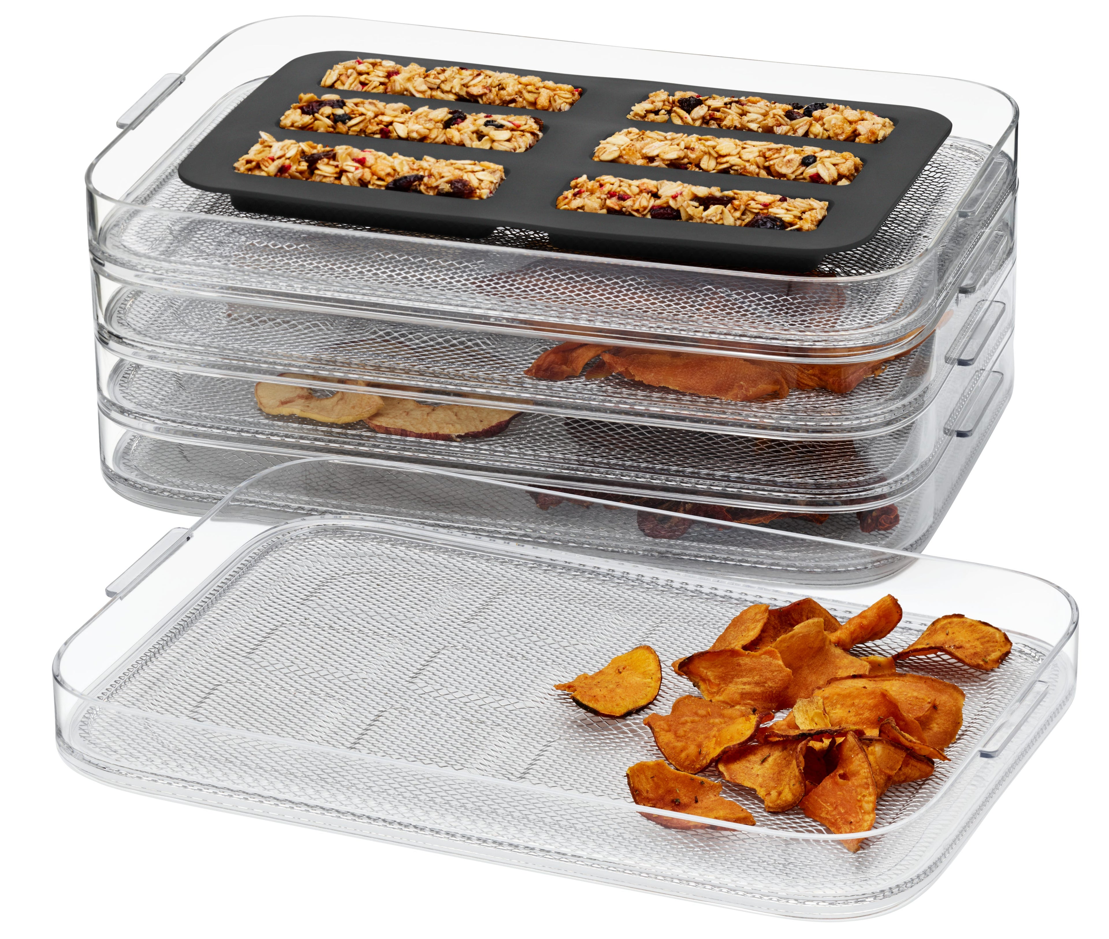 Detalj av KUCHENminis tørkemaskin Snack to go 220W rustfritt stål