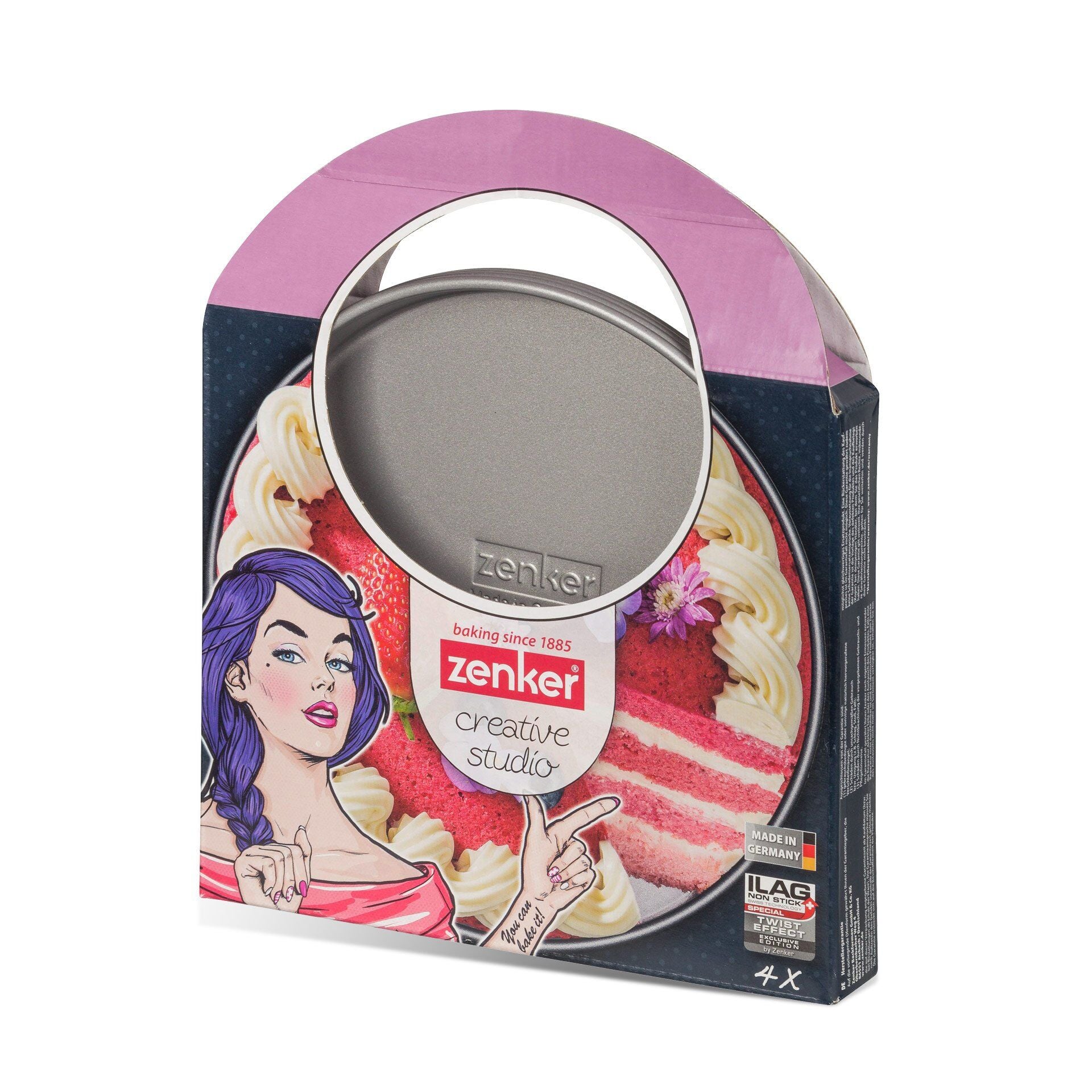 Lagkakeform sett 4-delt Ø17 cm Creative Studio - Zenker bakside