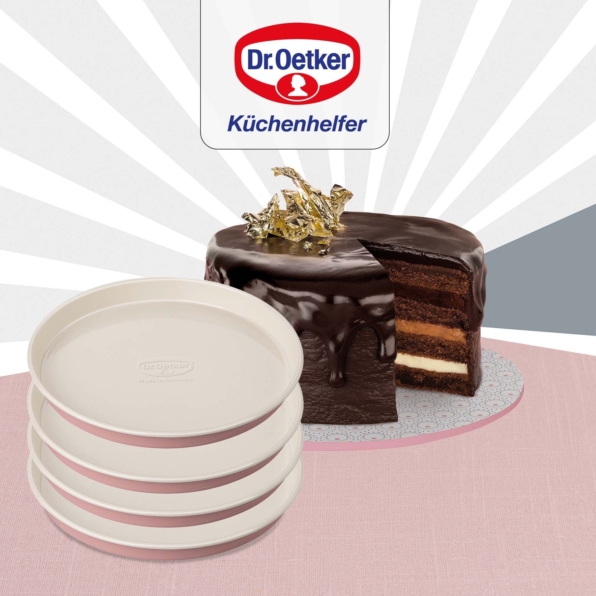 Lagkakeformer 4-delt Ø17 cm non-stick Retro Design - Dr. Oetker designdetalj