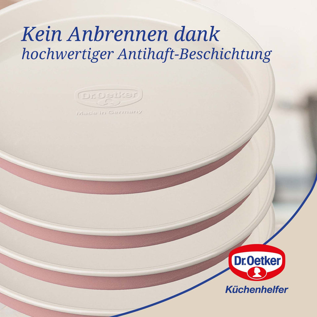 Lagkakeformer 4-delt Ø17 cm non-stick Retro Design - Dr. Oetker sideprofil