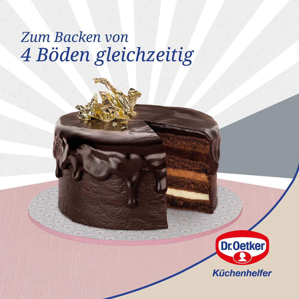 Lagkakeformer 4-delt Ø17 cm non-stick Retro Design - Dr. Oetker i bruk