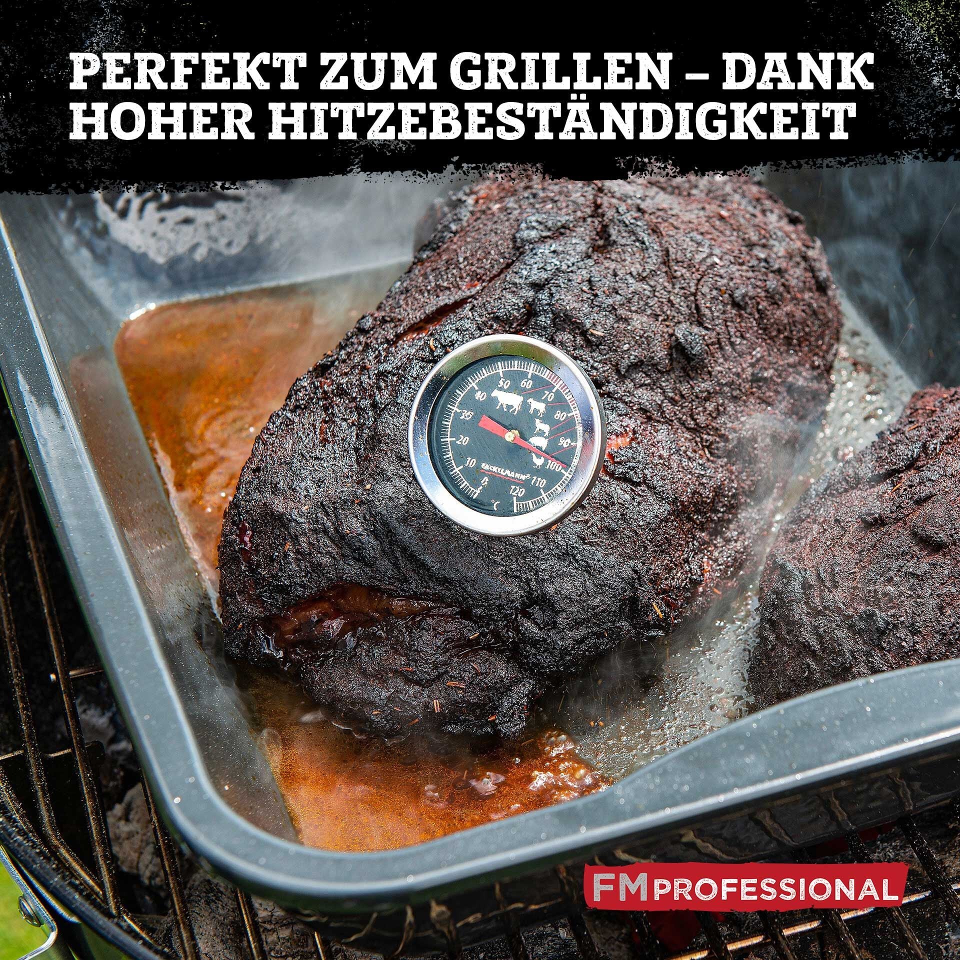 Langpanne XXL emaljert 40x34 cm varmebestandig til 400°C utside