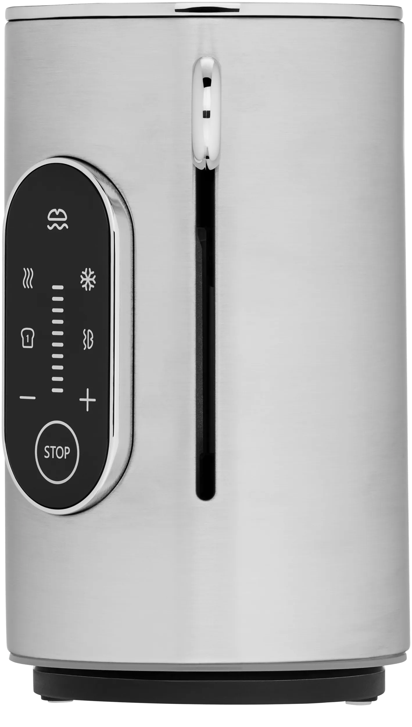 Langslissbrødrister Lumero rustfritt stål bakside