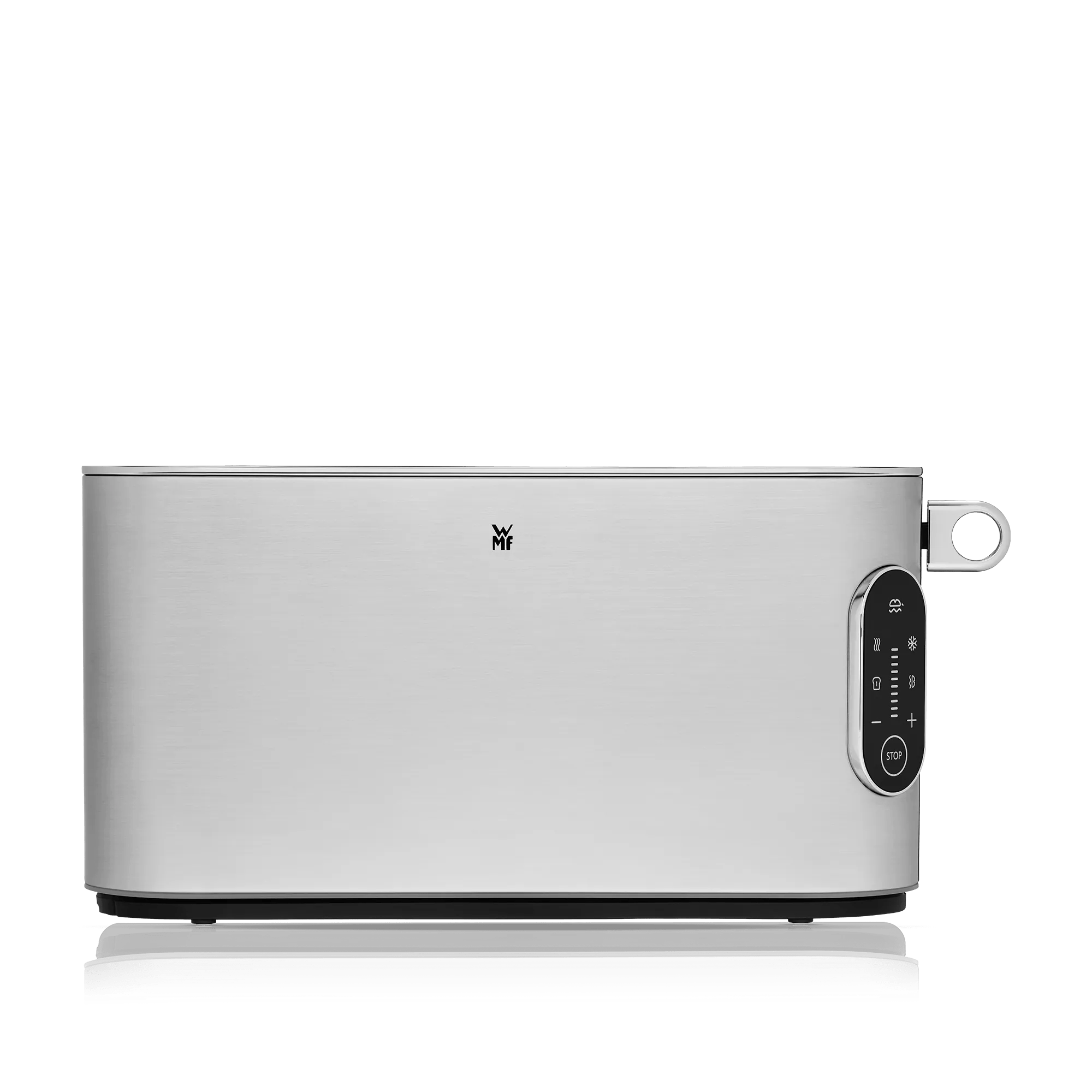 Langslissbrødrister Lumero rustfritt stål frontvisning