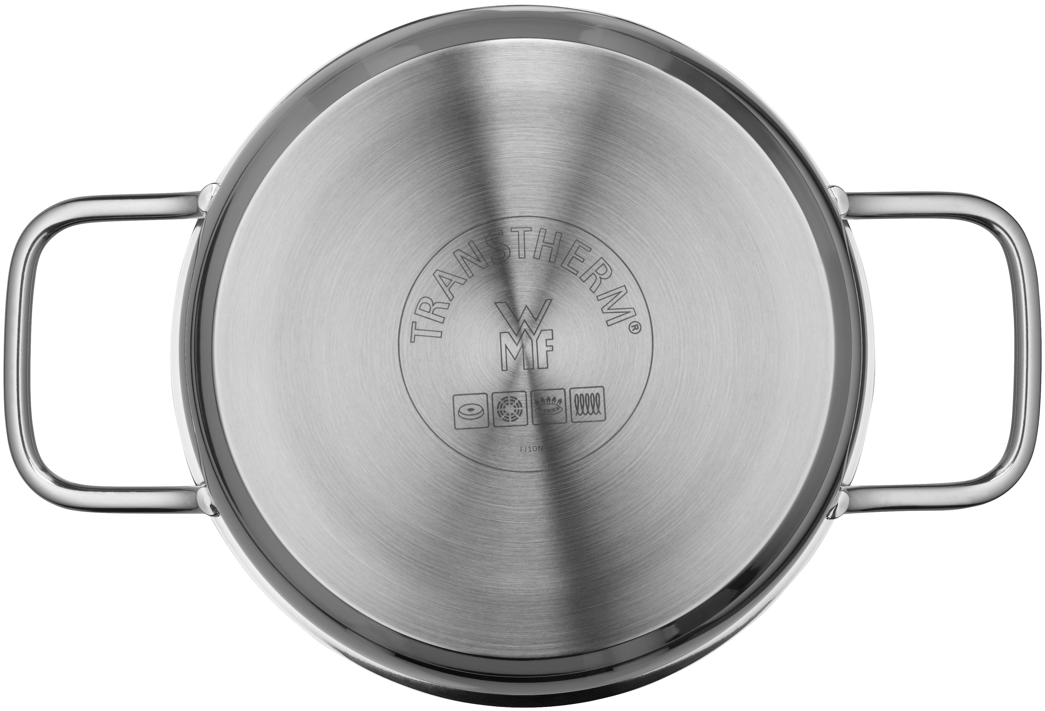 Bakside av lav gryte med glasslokk 16 cm rustfritt stål 1,5 L Diadem Plus - WMF