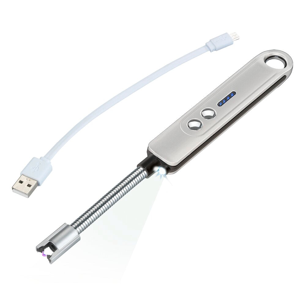 LED lysbue-lighter elektrisk uten gass oppladbar svart Maximex forfra