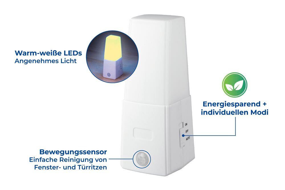Detalj av bevegelsessensor på LED undersengslys 2-delt sett batteridrevet