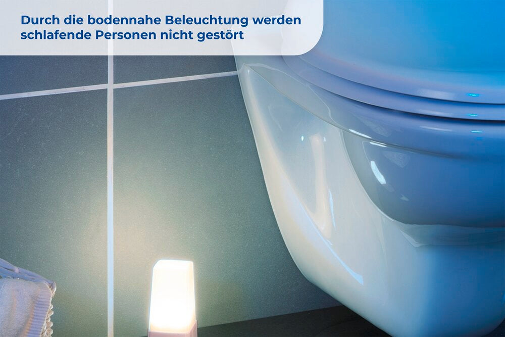 Nærbilde av LED undersengslys med bevegelsessensor 2-delt sett batteridrevet